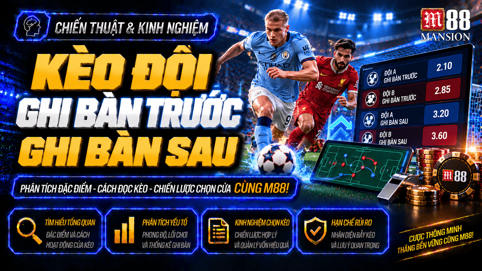 Kèo đội ghi bàn trước ghi bàn sau là gì và cách phân tích kèo chuẩn