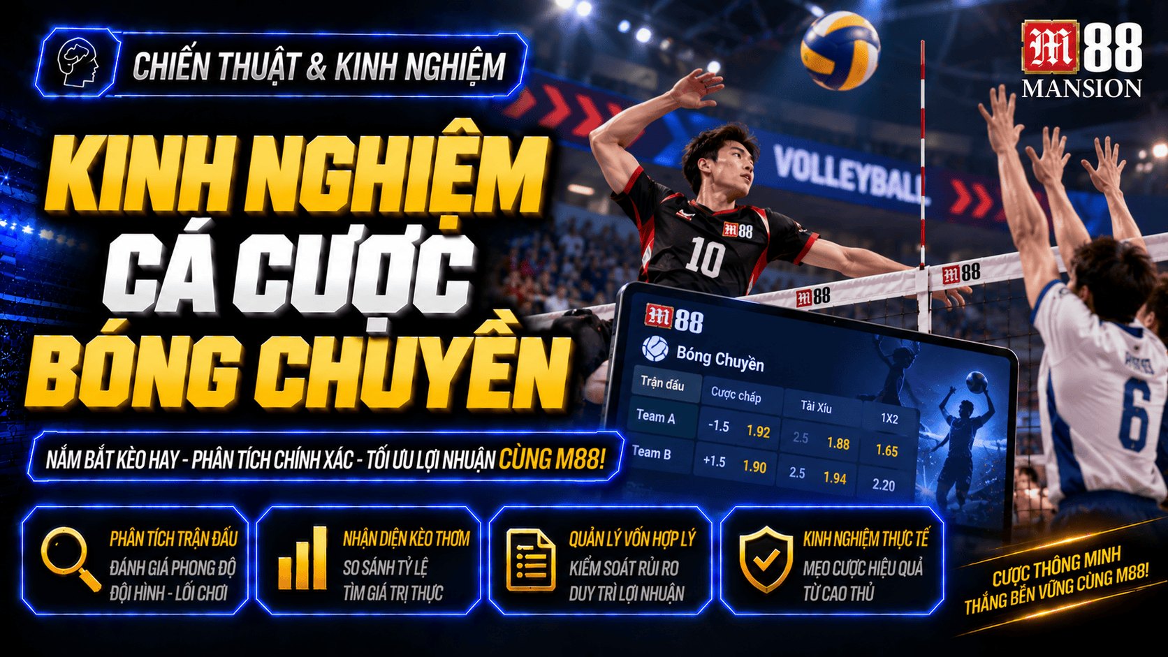 Kinh nghiệm cá cược bóng chuyền từ luật chơi, soi kèo đến kiểm soát tâm lý